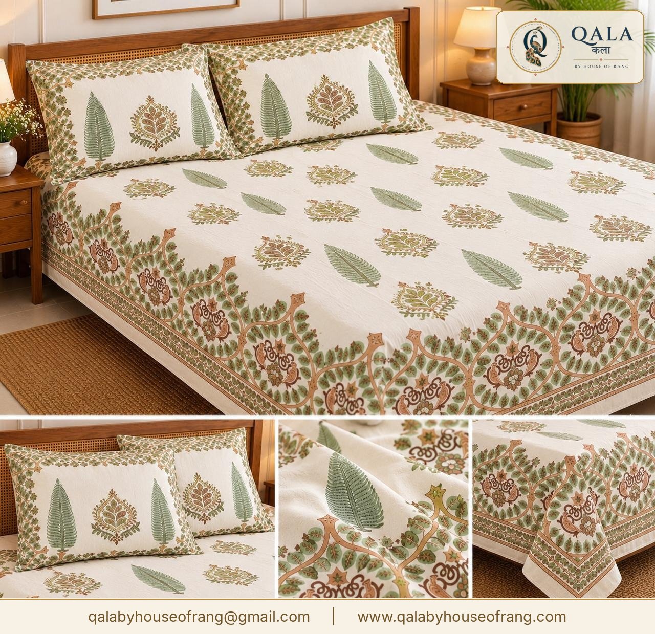 Urbana Double Bedsheet Green Tree