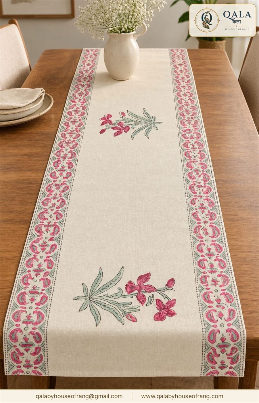 Block Print Table Runner